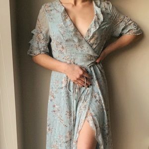 Floral wrap dress